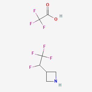 molecular formula C7H8F7NO2 B13886685 3-(1,2,2,2-Tetrafluoroethyl)azetidine 2,2,2-trifluoroacetic acid 