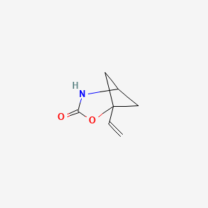 molecular formula C7H9NO2 B13886700 1-Vinyl-2-oxa-4-azabicyclo[3.1.1]heptan-3-one 