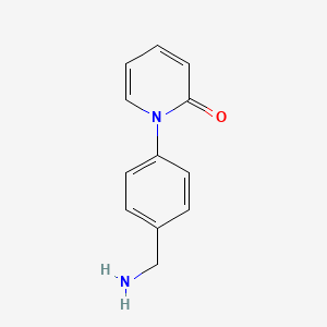 molecular formula C12H12N2O B13886719 1-[4-(aminomethyl)phenyl]-2(1H)-Pyridinone CAS No. 444002-97-5