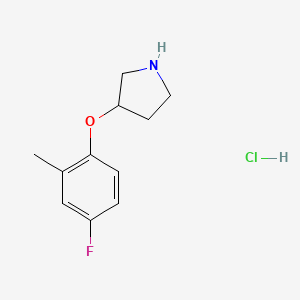 3-(4-Fluoro-2-methylphenoxy)pyrrolidine hydrochloride