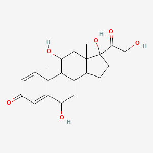 6,11,17-trihydroxy-17-(2-hydroxyacetyl)-10,13-dimethyl-7,8,9,11,12,14,15,16-octahydro-6H-cyclopenta[a]phenanthren-3-one