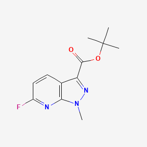 molecular formula C12H14FN3O2 B1388701 Tert-butyl 6-fluoro-1-methyl-1H-pyrazolo[3,4-B]pyridine-3-carboxylate CAS No. 1159982-24-7