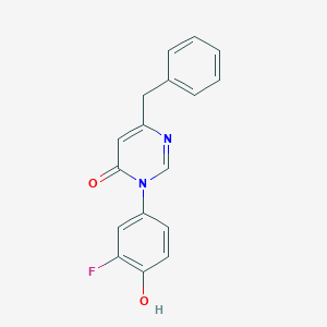 6-Benzyl-3-(3-fluoro-4-hydroxyphenyl)pyrimidin-4-one