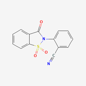 2-(1,1,3-Trioxo-1,2-benzothiazol-2-yl)benzonitrile