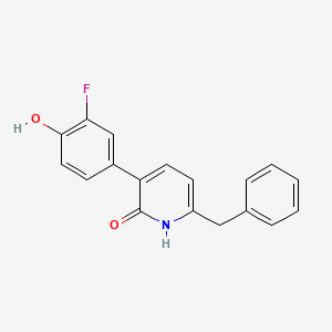 6-benzyl-3-(3-fluoro-4-hydroxyphenyl)pyridin-2(1H)-one