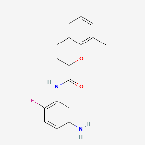 molecular formula C17H19FN2O2 B1388708 N-(5-Amino-2-fluorophenyl)-2-(2,6-dimethylphenoxy)propanamide CAS No. 1020053-90-0