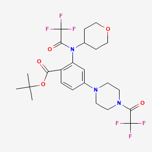 Tert-butyl 2-[oxan-4-yl-(2,2,2-trifluoroacetyl)amino]-4-[4-(2,2,2-trifluoroacetyl)piperazin-1-yl]benzoate