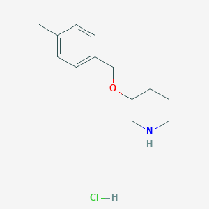 molecular formula C13H20ClNO B1388710 3-((4-Methylbenzyl)oxy)piperidine hydrochloride CAS No. 1185301-39-6