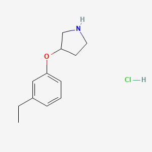 molecular formula C12H18ClNO B1388711 3-(3-Ethylphenoxy)pyrrolidine hydrochloride CAS No. 946681-79-4