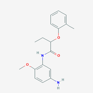 molecular formula C18H22N2O3 B1388713 N-(5-Amino-2-methoxyphenyl)-2-(2-methylphenoxy)-butanamide CAS No. 1020054-89-0