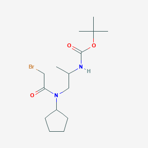 tert-butyl N-[1-[(2-bromoacetyl)-cyclopentylamino]propan-2-yl]carbamate