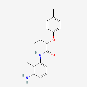 molecular formula C18H22N2O2 B1388714 N-(3-Amino-2-methylphenyl)-2-(4-methylphenoxy)-butanamide CAS No. 1020056-15-8