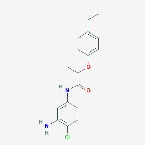 molecular formula C17H19ClN2O2 B1388716 N-(3-Amino-4-chlorophenyl)-2-(4-ethylphenoxy)-propanamide CAS No. 1020055-66-6
