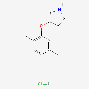 molecular formula C12H18ClNO B1388722 3-(2,5-Dimethylphenoxy)pyrrolidine hydrochloride CAS No. 1185301-78-3