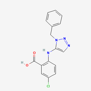 2-[(3-Benzyltriazol-4-yl)amino]-5-chlorobenzoic acid