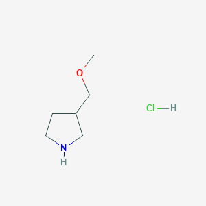 molecular formula C6H14ClNO B1388724 3-(Methoxymethyl)pyrrolidine hydrochloride CAS No. 1185303-79-0