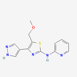 5-(methoxymethyl)-4-(1H-pyrazol-4-yl)-N-pyridin-2-yl-1,3-thiazol-2-amine