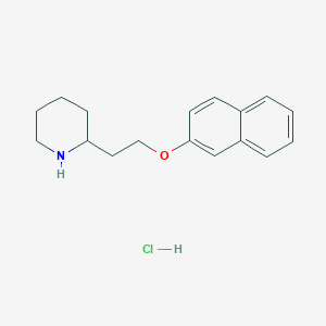 molecular formula C17H22ClNO B1388732 2-[2-(2-Naphthyloxy)ethyl]piperidine hydrochloride CAS No. 1185299-69-7