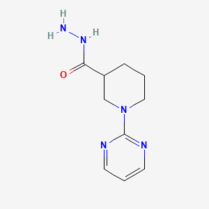 molecular formula C10H15N5O B1388733 1-(Pyrimidin-2-YL)pipéridine-3-carbohydrazide CAS No. 883535-71-5