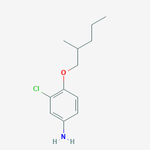 molecular formula C12H18ClNO B1388738 3-Chloro-4-[(2-methylpentyl)oxy]aniline CAS No. 946697-04-7