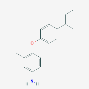 molecular formula C17H21NO B1388739 4-[4-(Sec-butyl)phenoxy]-3-methylphenylamine CAS No. 946742-11-6