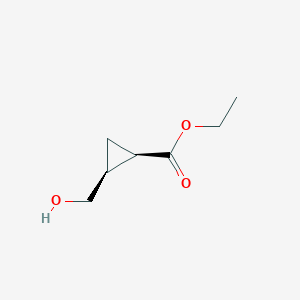 Cyclopropanecarboxylicacid,2-(hydroxymethyl)-,ethylester,cis-(9CI)