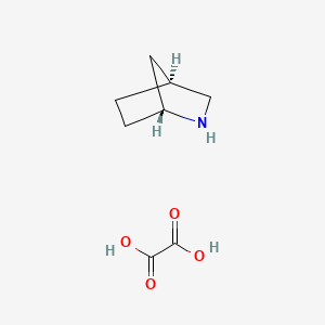 molecular formula C8H13NO4 B13887437 (1R,4S)-2-azabicyclo[2.2.1]heptane;oxalic acid 