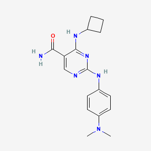 4-(cyclobutylamino)-2-[4-(dimethylamino)anilino]pyrimidine-5-carboxamide