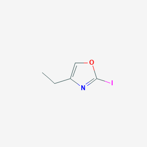 molecular formula C5H6INO B13887443 4-Ethyl-2-iodo-1,3-oxazole 