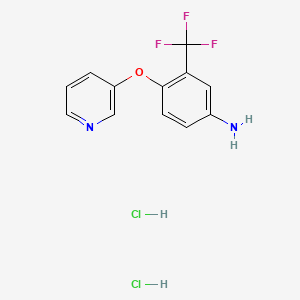 molecular formula C12H11Cl2F3N2O B1388745 4-(3-Pyridinyloxy)-3-(trifluoromethyl)aniline dihydrochloride CAS No. 1185297-45-3