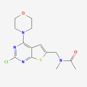 N-[(2-chloro-4-morpholin-4-ylthieno[2,3-d]pyrimidin-6-yl)methyl]-N-methylacetamide