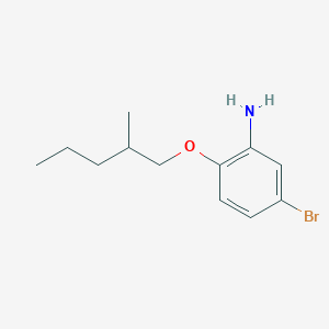 molecular formula C12H18BrNO B1388747 5-Bromo-2-[(2-methylpentyl)oxy]aniline CAS No. 946699-96-3