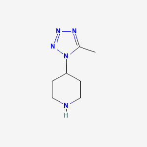 molecular formula C7H13N5 B13887474 4-(5-methyl-1H-tetrazol-1-yl)piperidine 