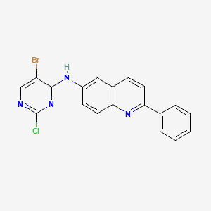 N-(5-bromo-2-chloropyrimidin-4-yl)-2-phenylquinolin-6-amine