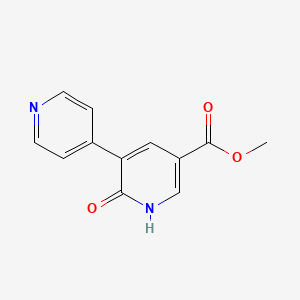 molecular formula C12H10N2O3 B13887491 methyl 6-oxo-5-pyridin-4-yl-1H-pyridine-3-carboxylate 