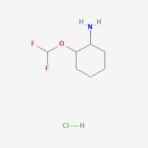 molecular formula C7H14ClF2NO B13887542 trans-2-(Difluoromethoxy)cyclohexanamine;hydrochloride 