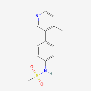 molecular formula C13H14N2O2S B13887545 N-[4-(4-methylpyridin-3-yl)phenyl]methanesulfonamide 