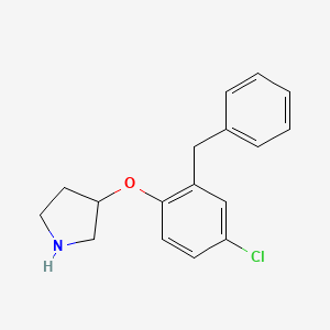 molecular formula C17H18ClNO B1388756 3-(2-Benzyl-4-chlorophenoxy)pyrrolidine CAS No. 946760-55-0