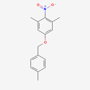 molecular formula C16H17NO3 B13887572 1,3-Dimethyl-5-[(4-methylphenyl)methoxy]-2-nitrobenzene 