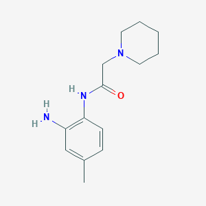 molecular formula C14H21N3O B13887633 N-(2-amino-4-methylphenyl)-2-piperidin-1-ylacetamide 