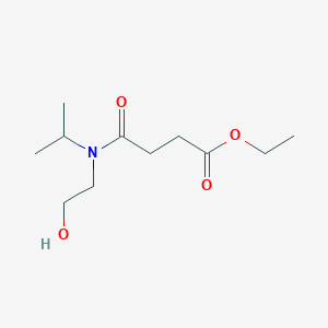 molecular formula C11H21NO4 B13887679 Ethyl 4-[2-hydroxyethyl(propan-2-yl)amino]-4-oxobutanoate 