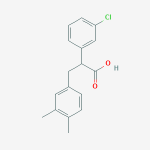 molecular formula C17H17ClO2 B13887698 2-(3-Chlorophenyl)-3-(3,4-dimethylphenyl)propanoic acid 