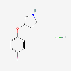 molecular formula C10H13ClFNO B1388771 3-(4-Fluorophenoxy)pyrrolidine hydrochloride CAS No. 23123-11-7