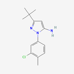 molecular formula C14H18ClN3 B13887798 3-Tert-butyl-1-(3-chloro-4-methylphenyl)-1H-pyrazol-5-amine 