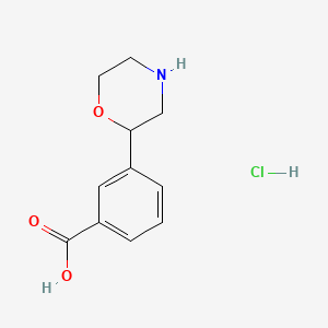 3-[(2R)-morpholin-2-yl]benzoic acid;hydrochloride