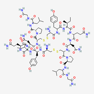 molecular formula C86H132N24O24S4 B13887837 H-Cys(1)-Tyr-Ile-Gln-Asn-Cys(2)-Pro-Leu-Gly-NH2.H-Cys(2)-DL-Tyr-Ile-DL-Gln-Asn-DL-Cys(1)-Pro-Leu-Gly-NH2 