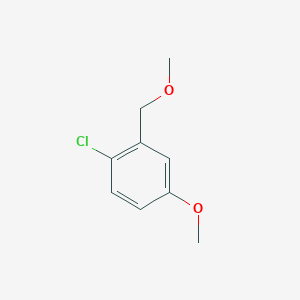 molecular formula C9H11ClO2 B13887888 1-Chloro-4-methoxy-2-(methoxymethyl)benzene 