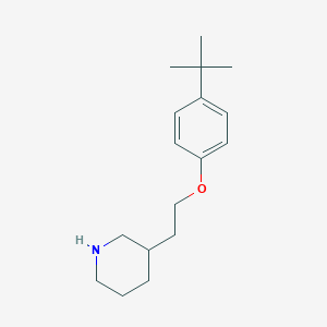 molecular formula C17H27NO B1388789 3-{2-[4-(tert-Butyl)phenoxy]ethyl}piperidine CAS No. 946715-89-5