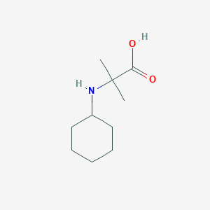 molecular formula C10H19NO2 B13887902 2-(Cyclohexylamino)-2-methylpropanoic acid 