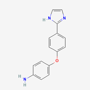 molecular formula C15H13N3O B13887986 4-[4-(1H-imidazol-2-yl)phenoxy]aniline 